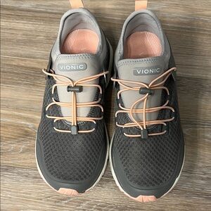 Vionic Women's Sneakers in Gray and Peach